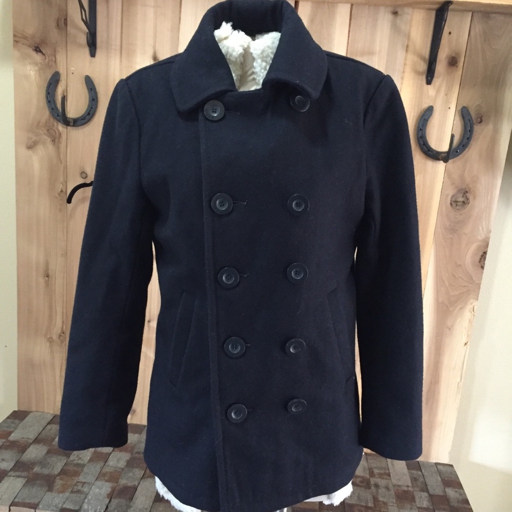 Vurt Quilt lined Wool blend Peacoat double breast